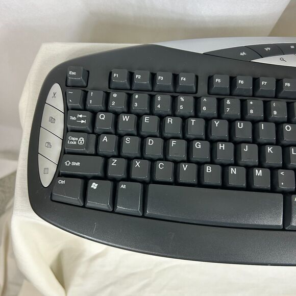 GATEWAY KB-0401 Black/Silver Wired PS/2 Multimedia Keyboard - Cleaned and Tested - Picture 2 of 7